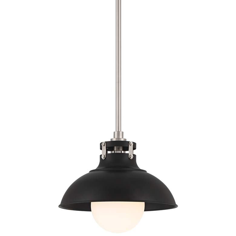 Image 2 Possini Euro Cynthia 12" Wide Black Mini Pendant Light