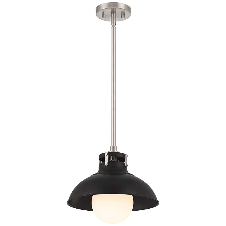 Image 6 Possini Euro Cynthia 12 inch Wide Black Mini Pendant Light more views