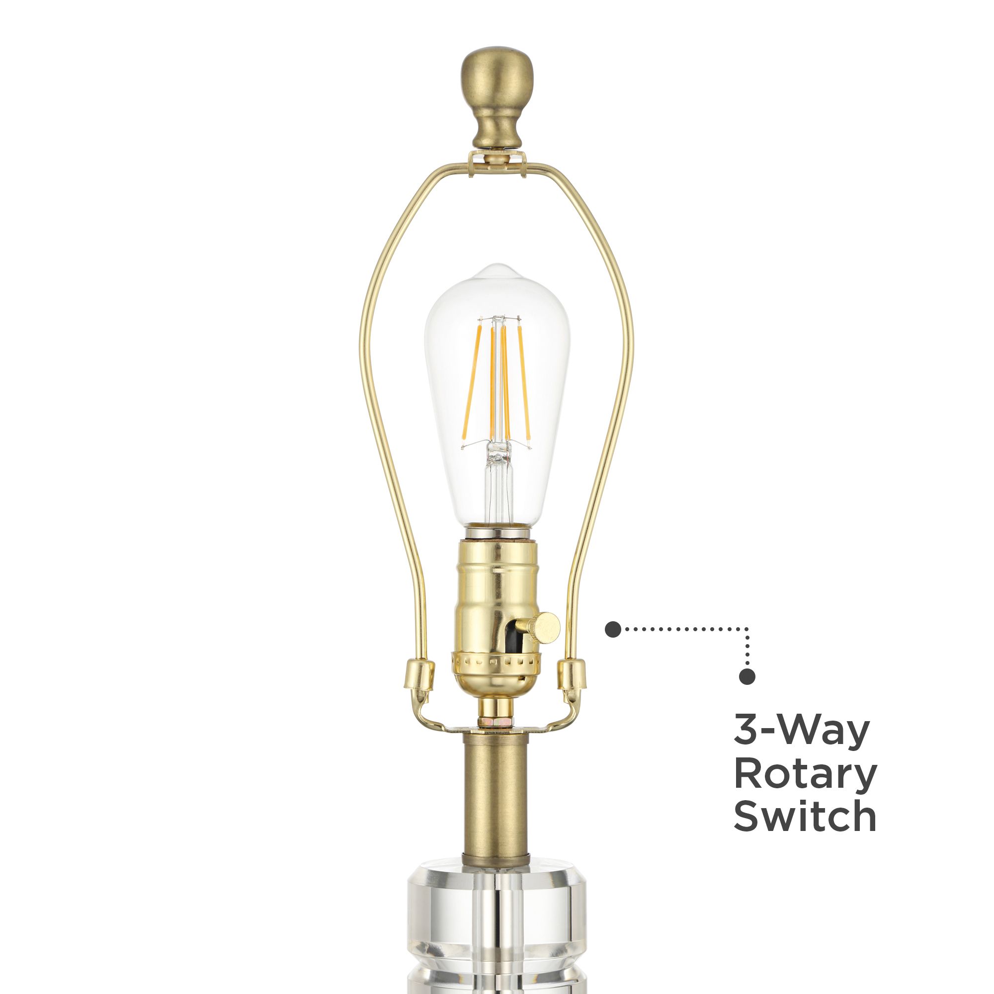 Image 5 Possini Euro Cyril 31" High Modern Brass and Clear Acrylic Table Lamp more views