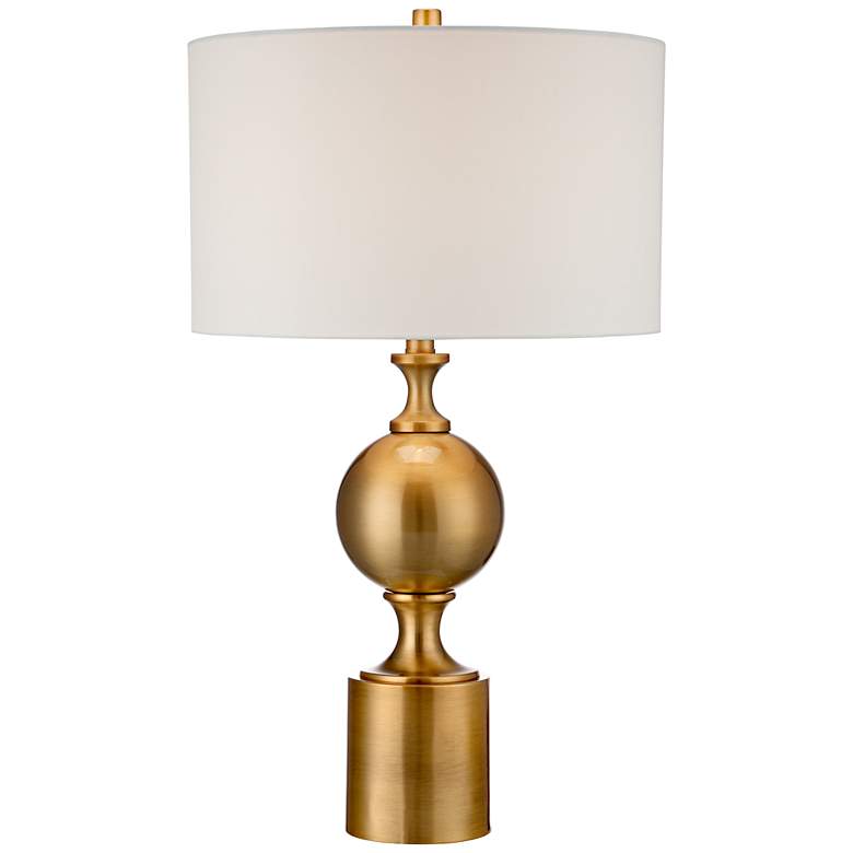 Image 1 Possini Euro Cyrus Brass Sphere Table Lamp