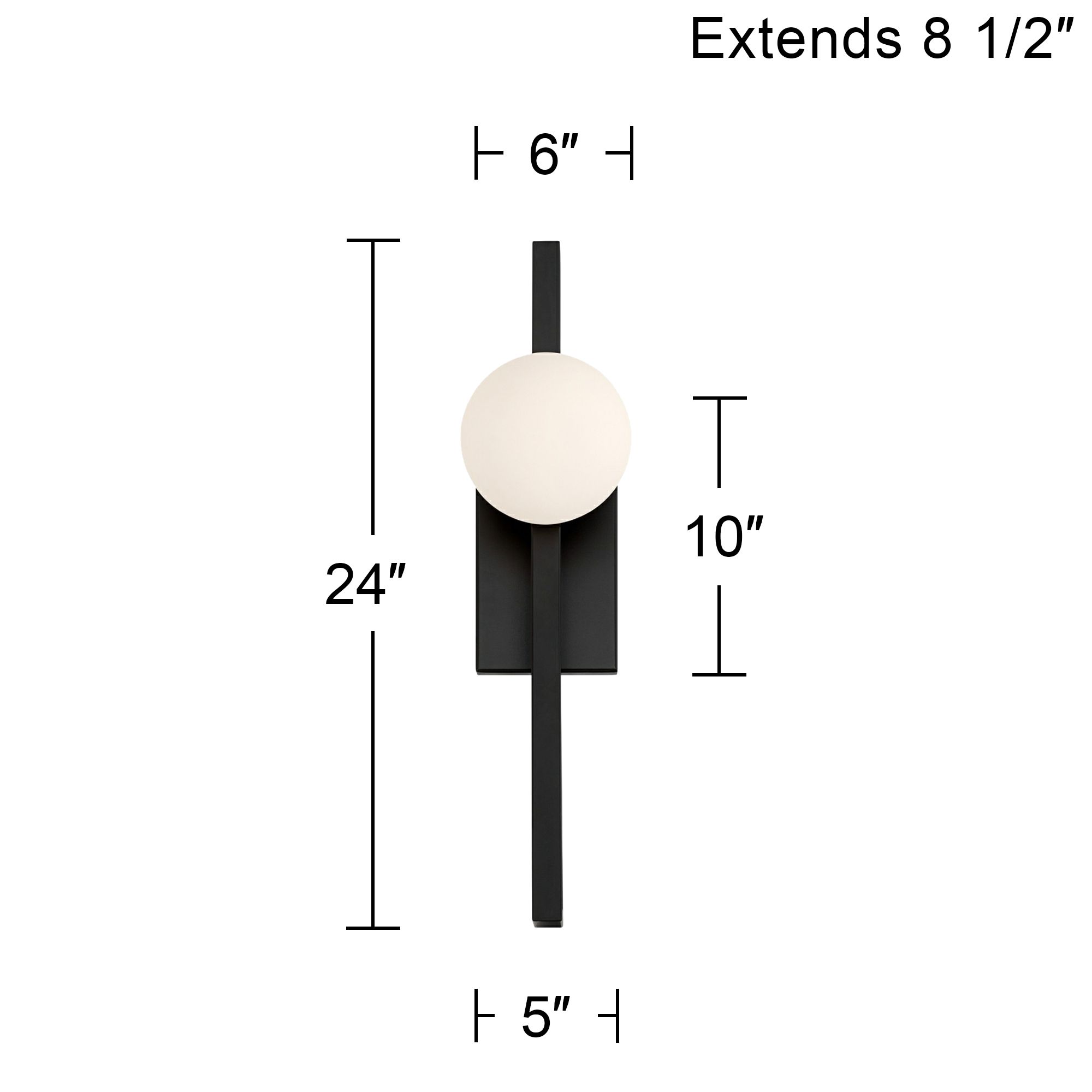 Possini Euro Dacia 24" High Black Indoor/Outdoor Wall Light Set of 2
