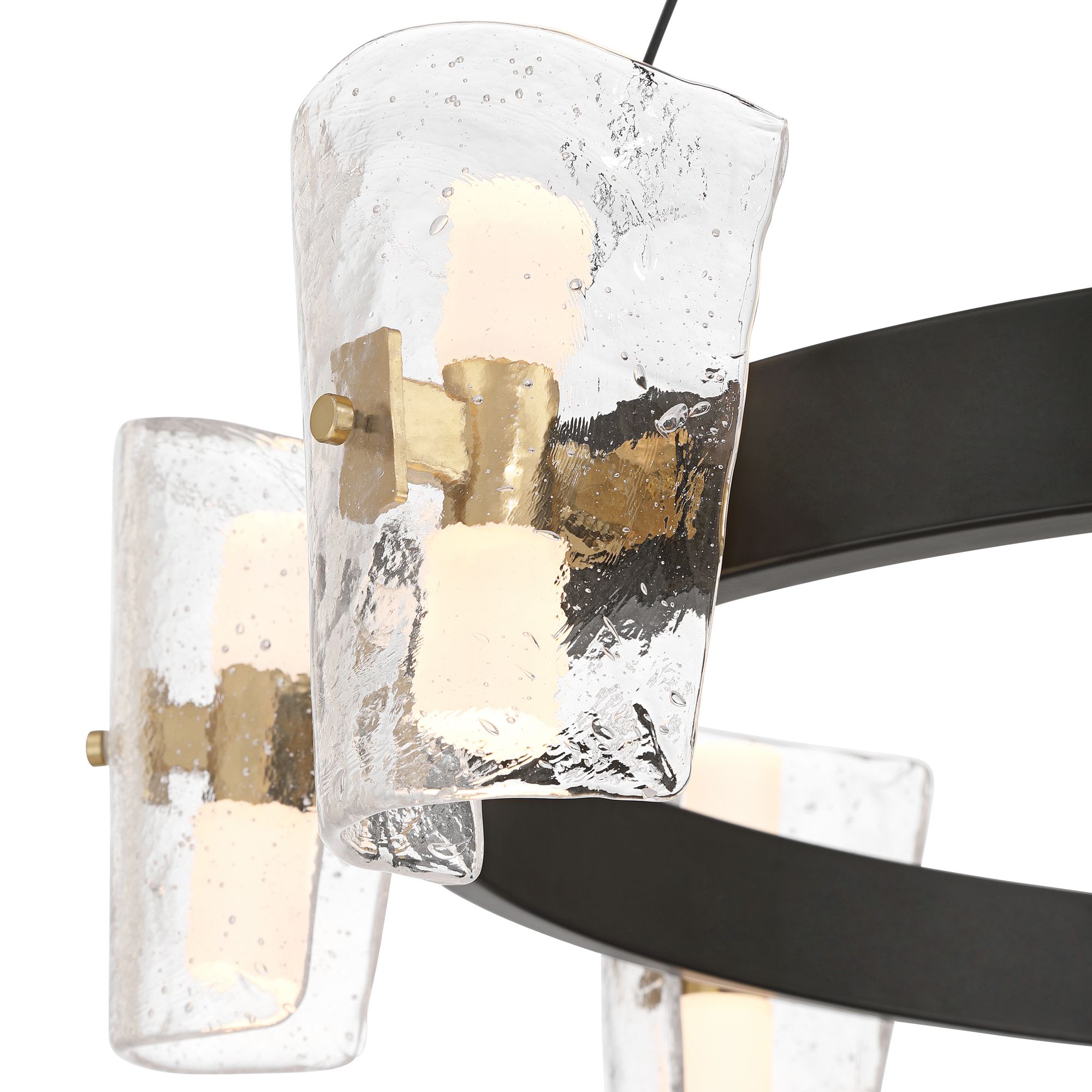 Image 5 Possini Euro Dalca 32"W Matte Black Cast Glass 16-LED Ring Chandelier more views