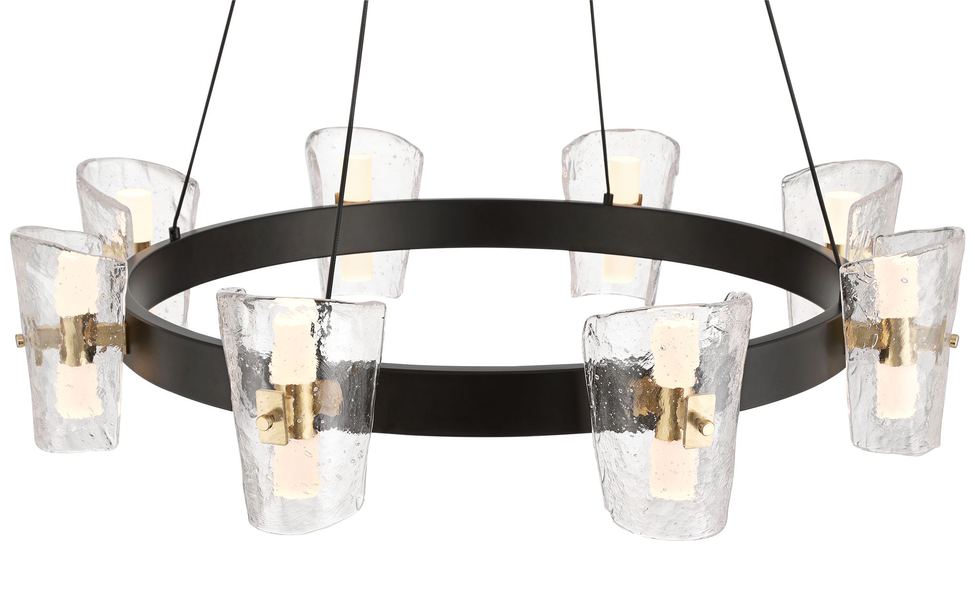 Image 6 Possini Euro Dalca 32"W Matte Black Cast Glass 16-LED Ring Chandelier more views