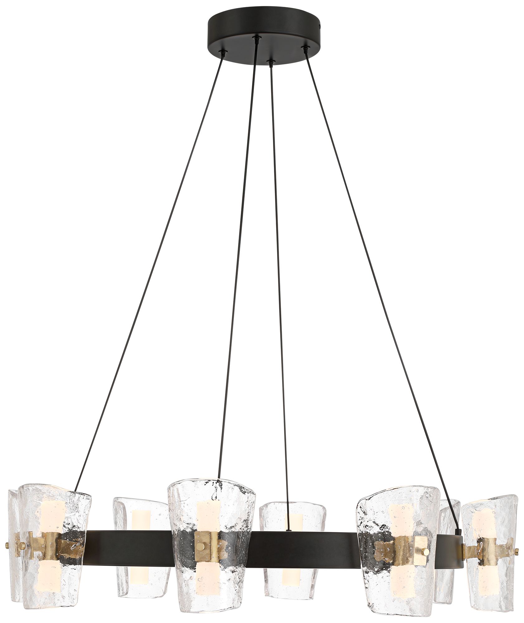 Watch A Video About the Possini Euro Dalca Matte Black Cast Glass 16 LED Ring Chandelier