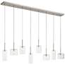 1_Possini Euro Dalina 60" Wide Brushed Nickel 8-Light Island Pendant