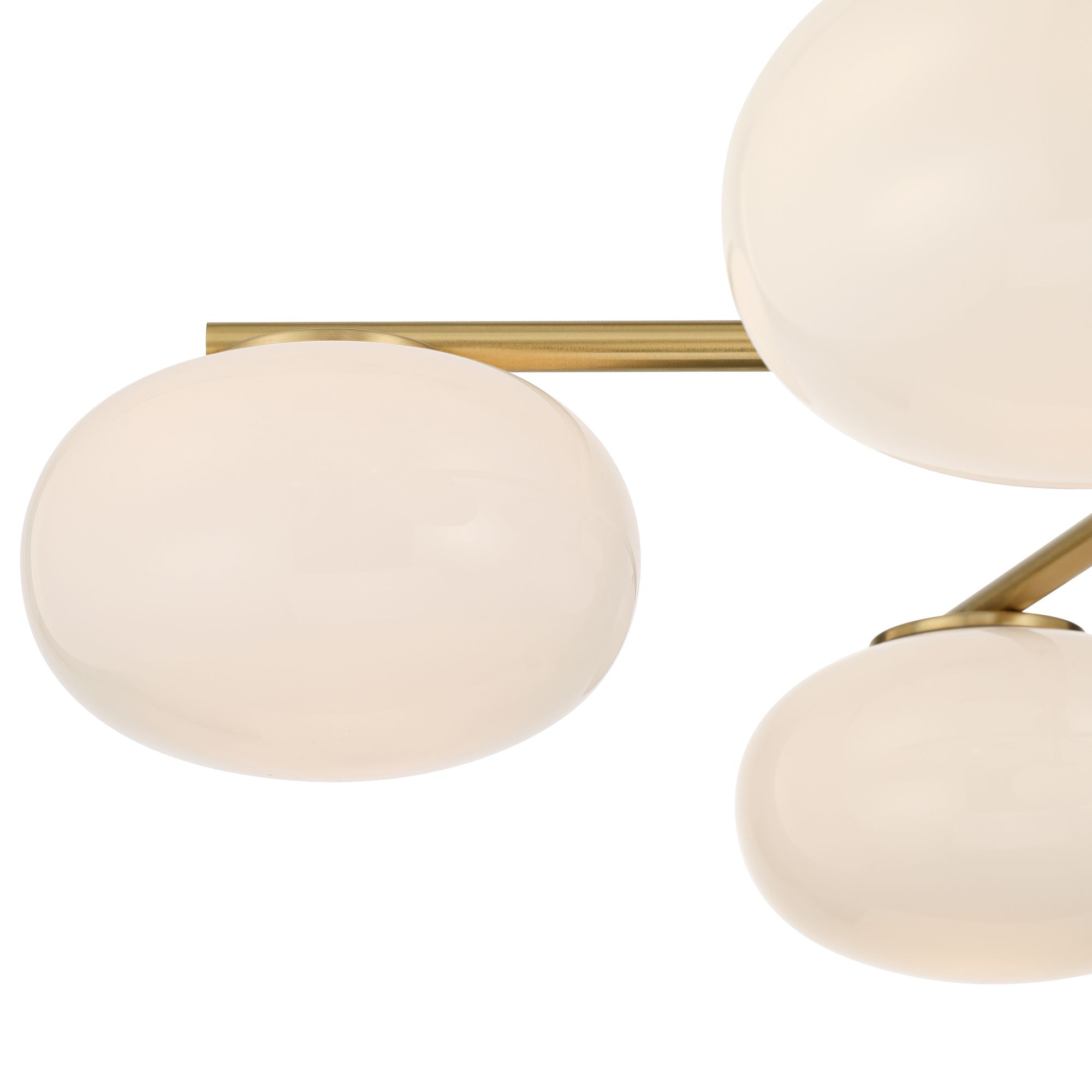 Image 3 Possini Euro Damian 32" Wide Antique Brass and Opal 6-Light Chandelier more views