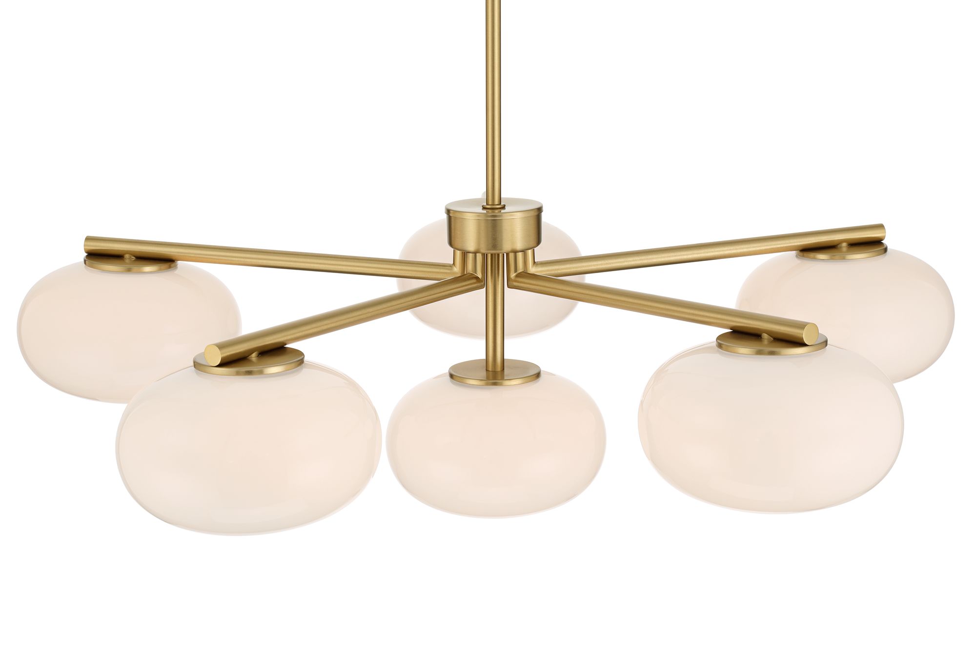 Image 6 Possini Euro Damian 32" Wide Antique Brass and Opal 6-Light Chandelier more views