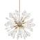 Possini Euro Dandelion 30" Wide Satin Gold 8-Light Sputnik Pendant