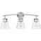 Possini Euro Daniel 23 1/2" Wide Satin Nickel 3-Light Bath Bar Light