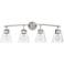 Possini Euro Daniel 30" Wide Satin Nickel 4-Light Bath Bar Light