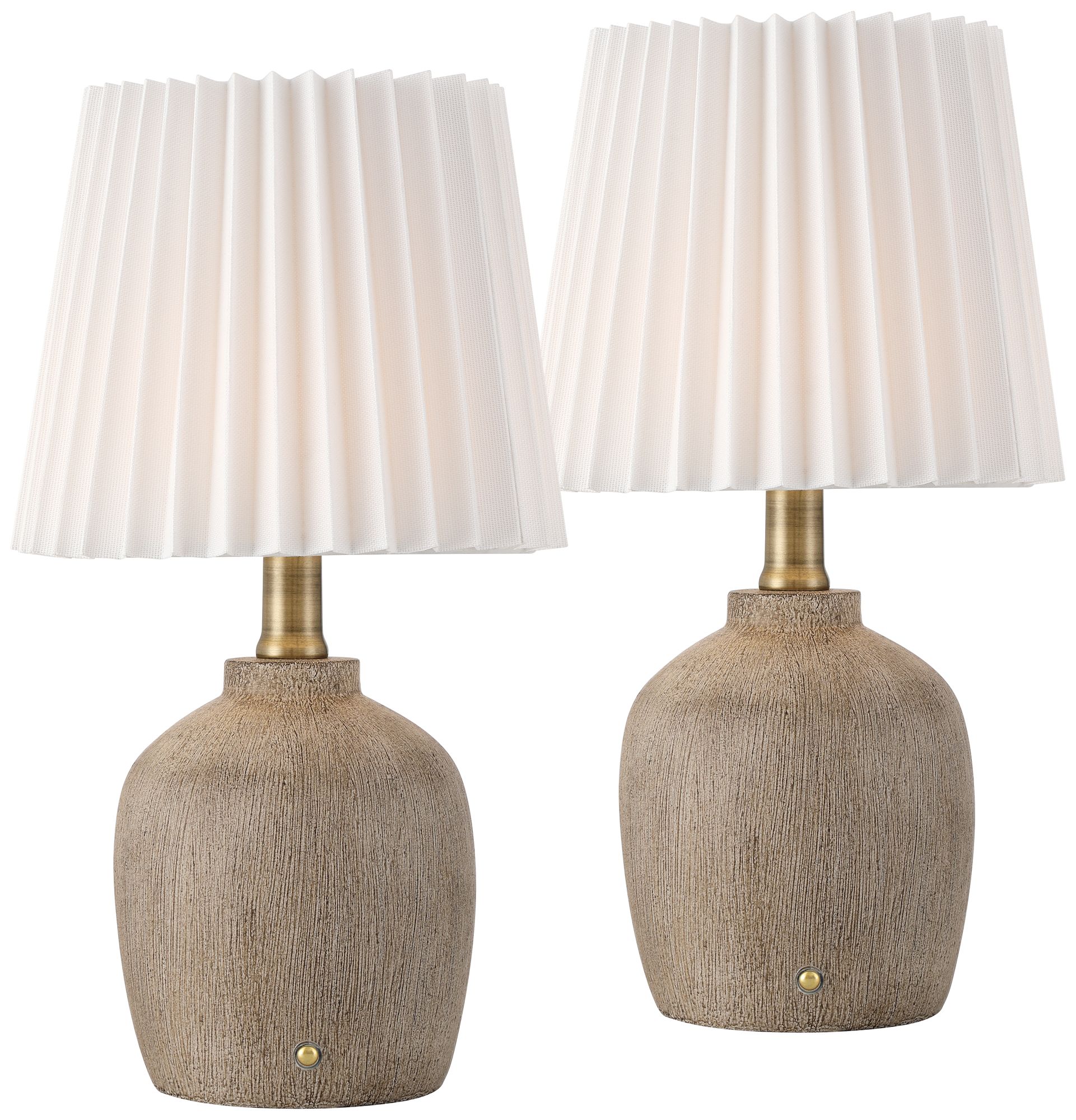 Image 2 Possini Euro Danielle 13 3/4" Ceramic Cordless LED Table Lamp Set of 2