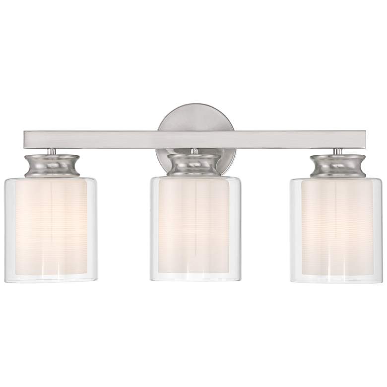 Image 2 Possini Euro Danielle 19 1/2" Wide Patina Nickel 3-Light Bath Light