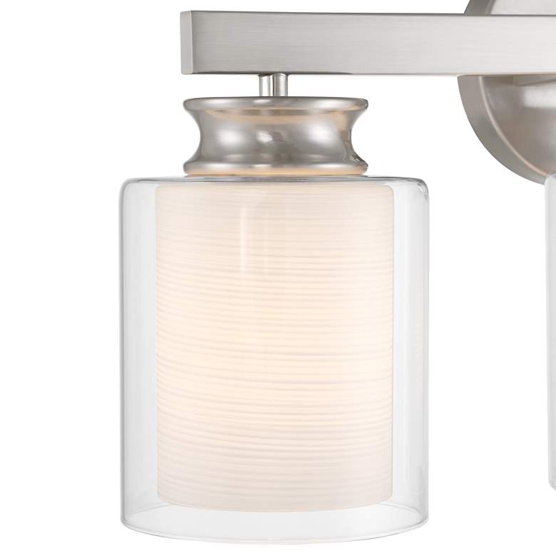 Image 3 Possini Euro Danielle 19 1/2" Wide Patina Nickel 3-Light Bath Light more views