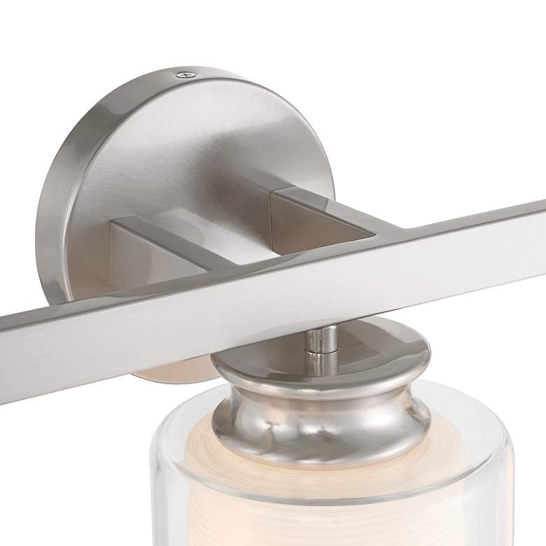 Image 4 Possini Euro Danielle 19 1/2" Wide Patina Nickel 3-Light Bath Light more views