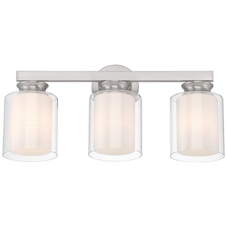 Image 5 Possini Euro Danielle 19 1/2" Wide Patina Nickel 3-Light Bath Light more views