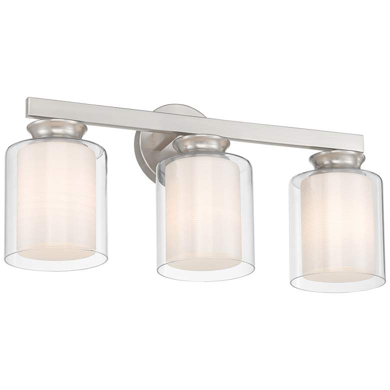 Image 6 Possini Euro Danielle 19 1/2" Wide Patina Nickel 3-Light Bath Light more views