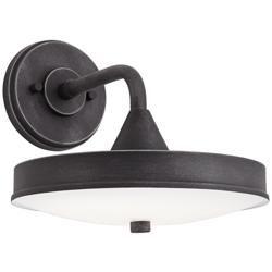 Possini Euro Danielle 9" High Iron Black LED Outdoor Wall Light