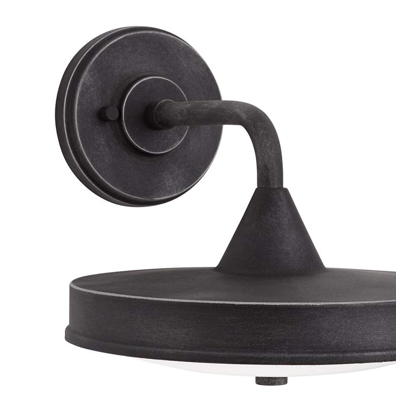 Image 3 Possini Euro Danielle 9" High Iron Black LED Outdoor Wall Light more views