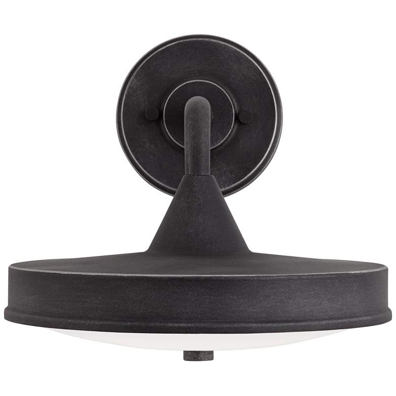Image 5 Possini Euro Danielle 9" High Iron Black LED Outdoor Wall Light more views