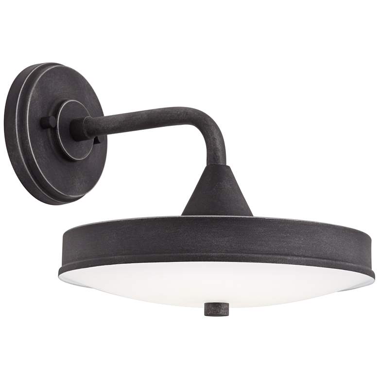 Image 6 Possini Euro Danielle 9" High Iron Black LED Outdoor Wall Light more views