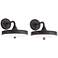 Possini Euro Danielle 9"H Iron Black LED Outdoor Wall Light Set of 2