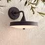 7_Possini Euro Danielle 9"H Iron Black LED Outdoor Wall Light Set of 2 more views