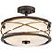 Possini Euro Dannika 14 1/2" Wide White Glass Ceiling Light