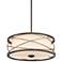 Possini Euro Dannika 18 1/4" Wide White Glass Pendant Light