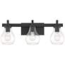 4_Possini Euro Danvers 22 1/2" Wide Black 3-Light Bath Light more views