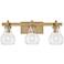 Possini Euro Danvers 22 1/2" Wide Warm Brass 3-Light Bath Light