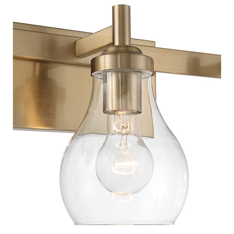 Image 3 Possini Euro Danvers 22 1/2" Wide Warm Brass 3-Light Bath Light more views