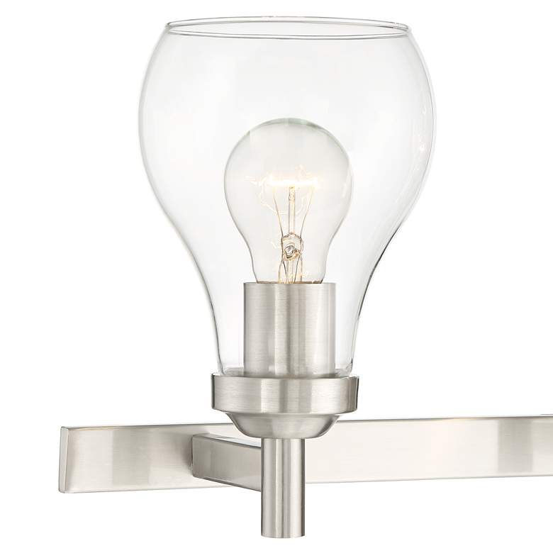 Image 3 Possini Euro Danvers 22 1/2"W Brushed Nickel 3-Light Bath Light more views