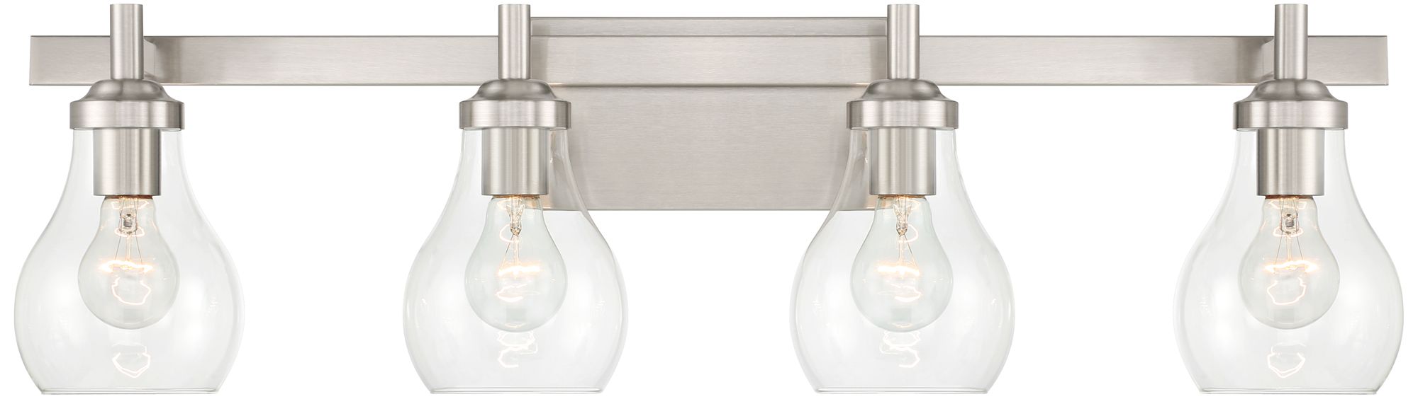 Image 5 Possini Euro Danvers 31" Wide Brushed Nickel 4-Light Bath Light more views