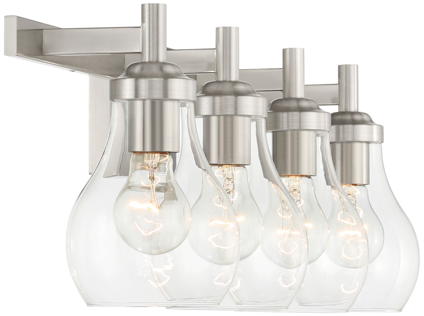 Possini Euro Danvers 31" Wide Brushed Nickel 4-Light Bath Light