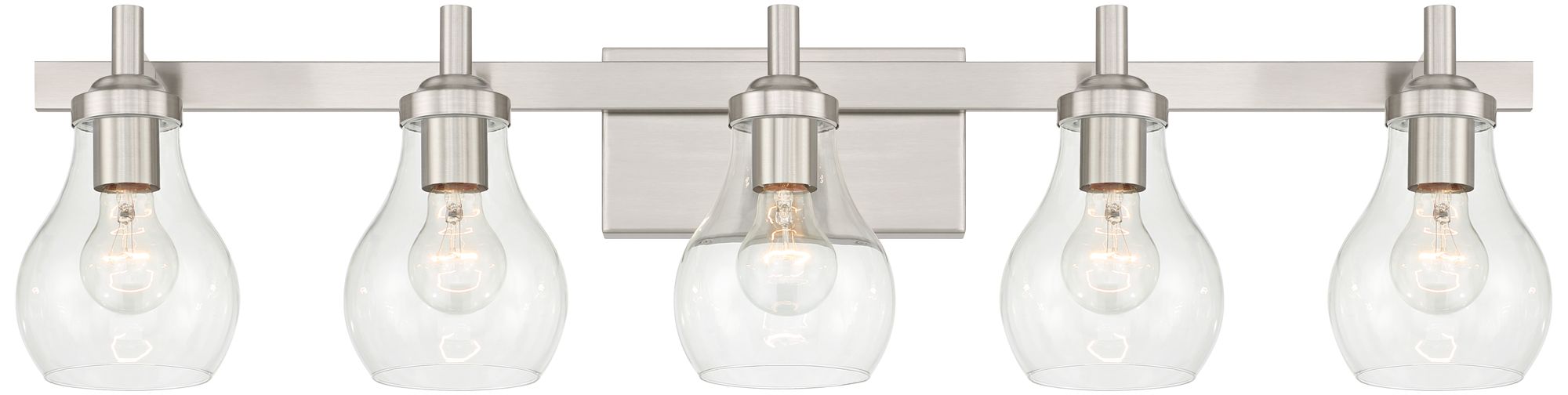 Image 5 Possini Euro Danvers 35 1/4"W Brushed Nickel 5-Light Bath Light more views