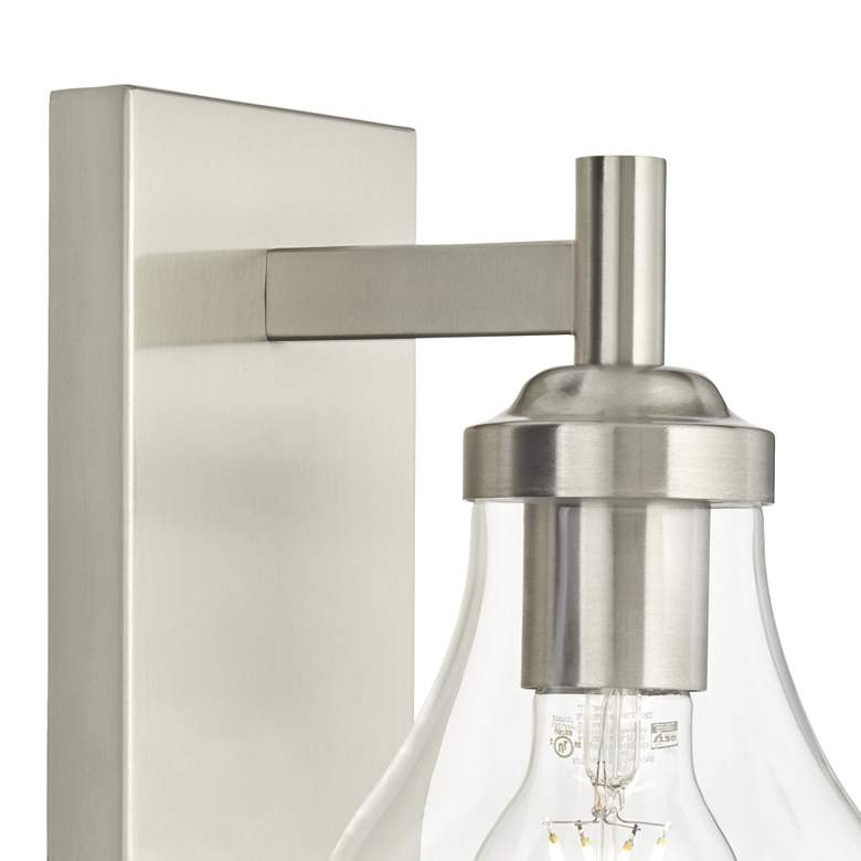 Image 4 Possini Euro Danvers 8" High Brushed Nickel Wall Sconce more views