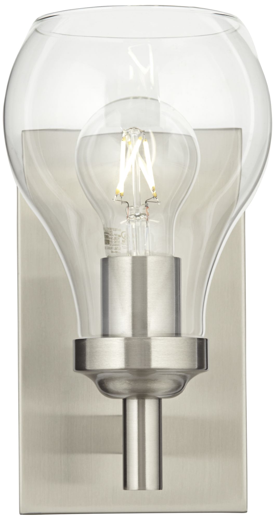 Possini Euro Danvers 8" High Brushed Nickel Wall Sconce