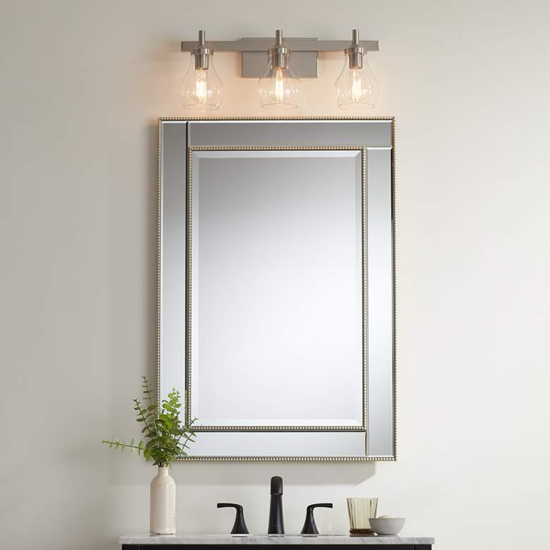 Image 2 Possini Euro Danvers Bath Light with Noble Park Trenta Wall Mirror