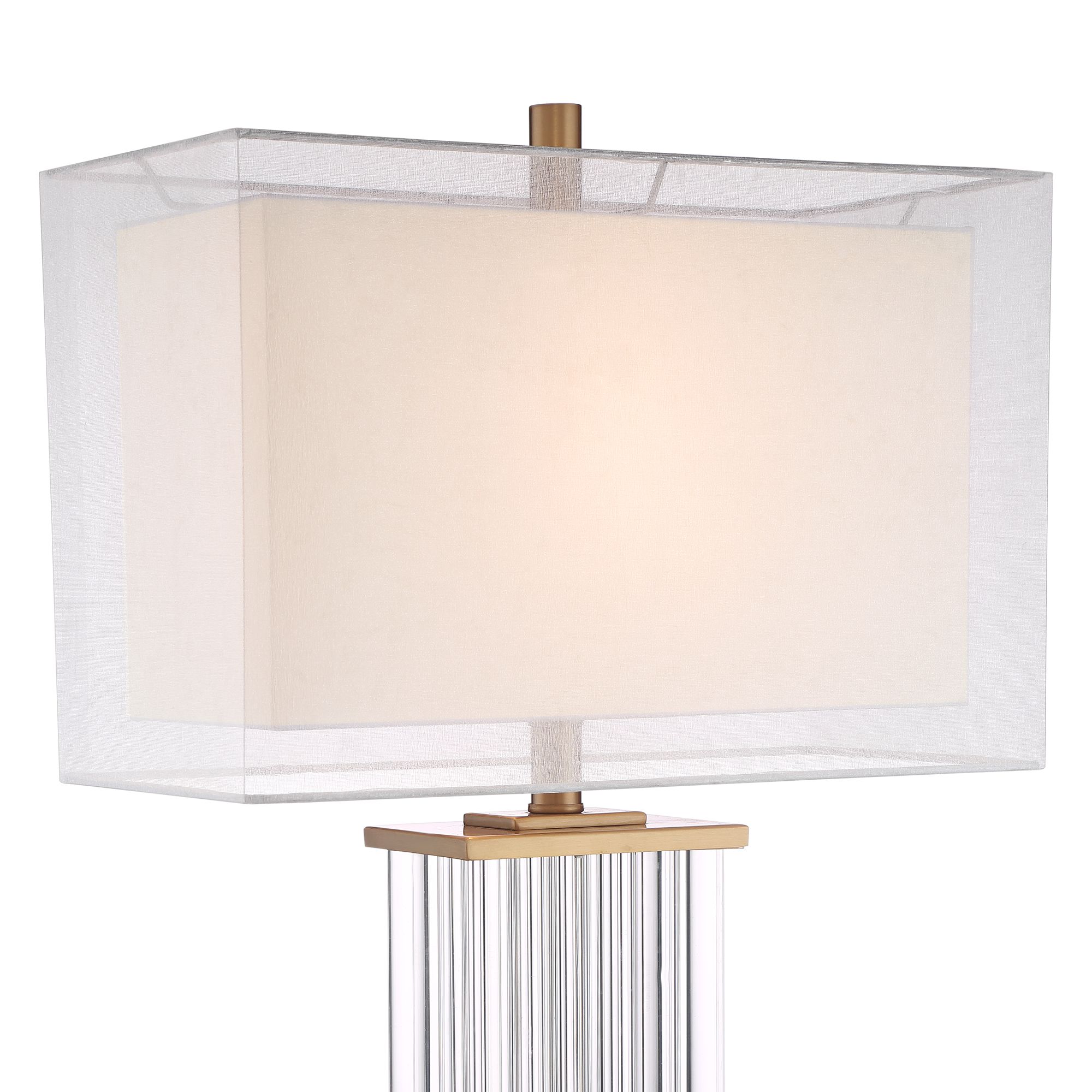 Image 4 Possini Euro Darcia 29" Clear Glass Lamp with Acrylic Riser more views