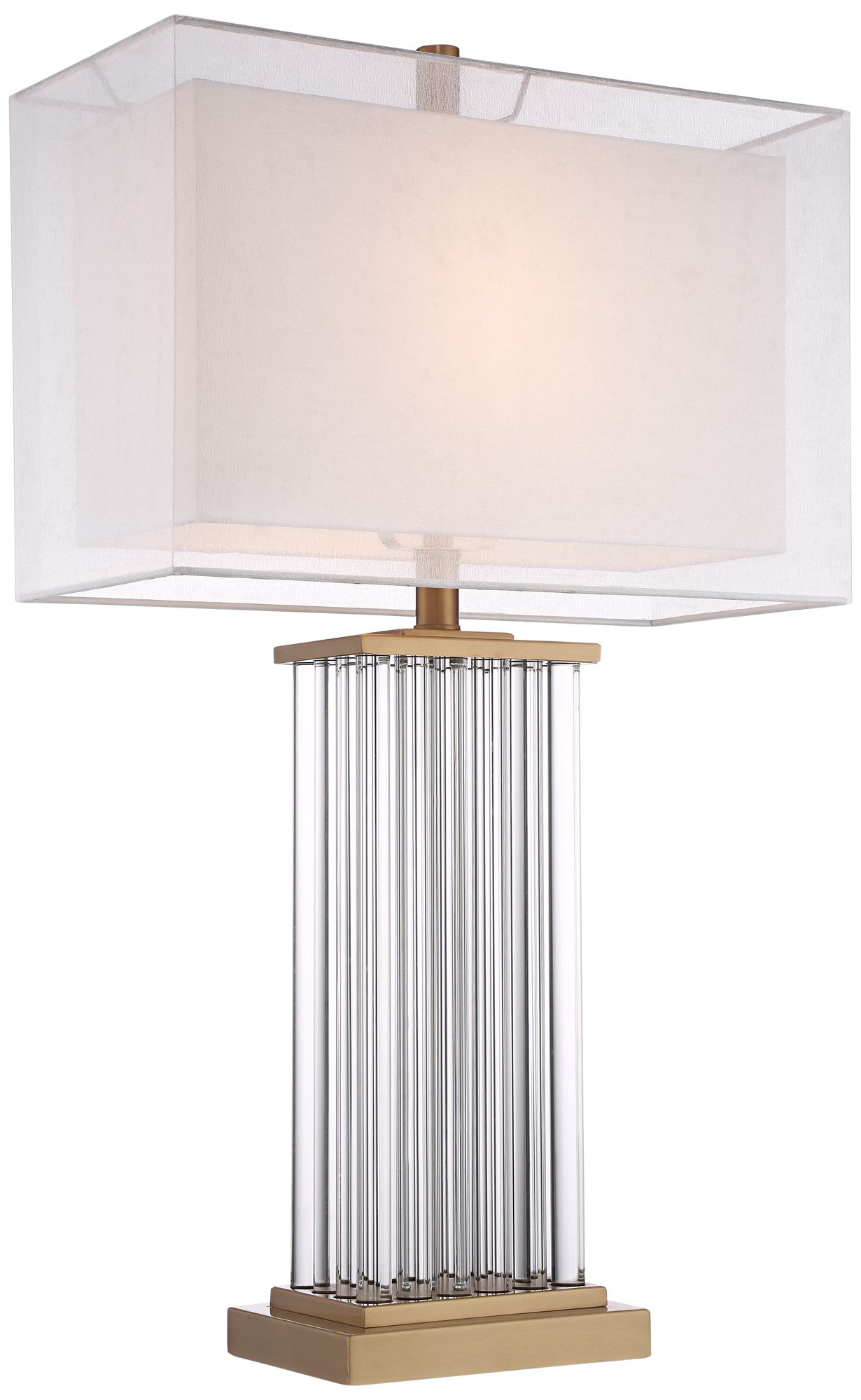Image 6 Possini Euro Darcia 29" Clear Glass Lamp with Acrylic Riser more views