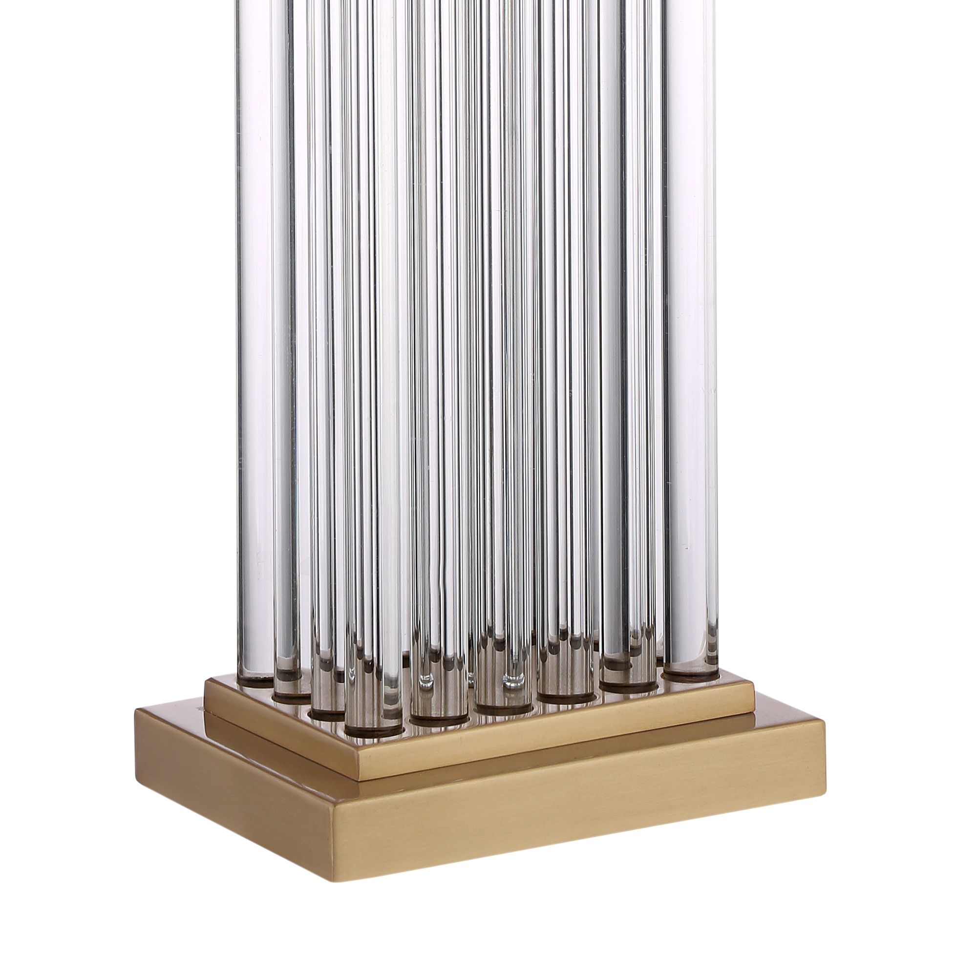 Image 6 Possini Euro Darcia Double Shade with Clear Glass Rods Table Lamp more views