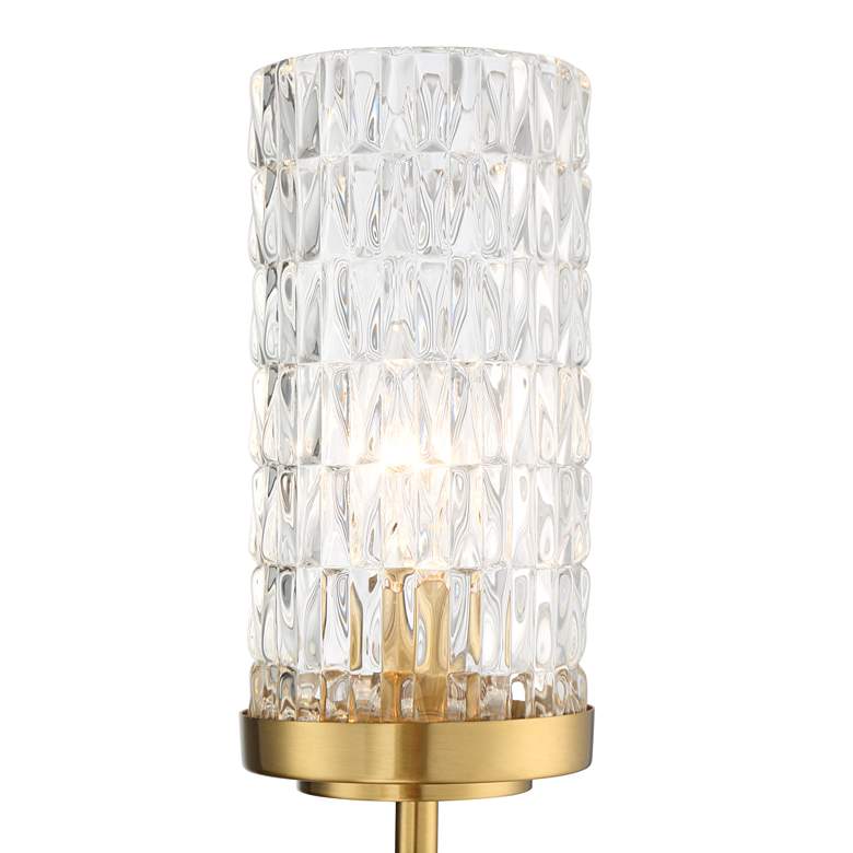 Image 3 Possini Euro Darin 19" High Modern Luxe Black and Brass Wall Sconce more views