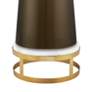 Possini Euro Dark Gold Glass Table Lamp with Brass Finish Riser
