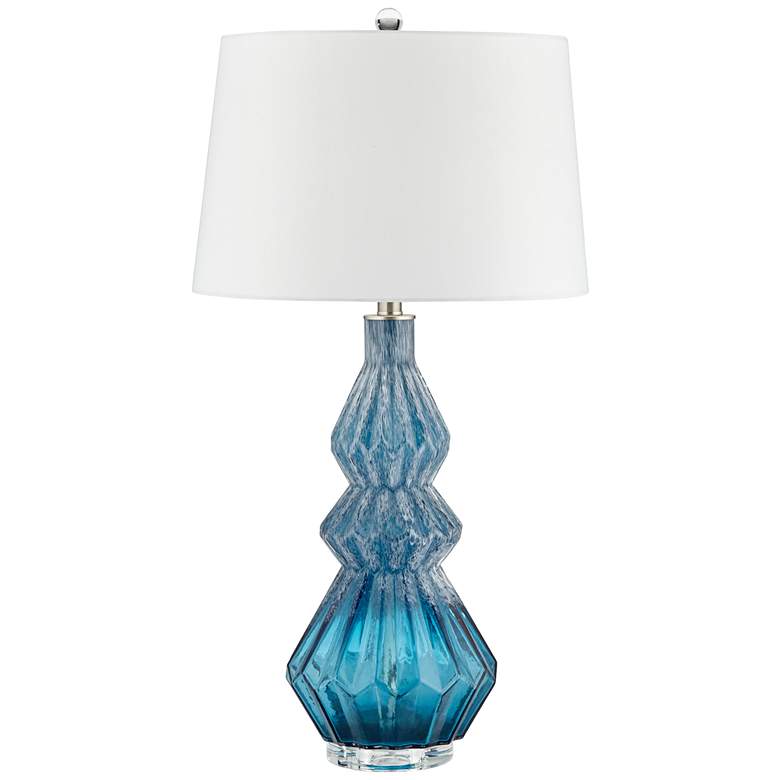 Image 2 Possini Euro Darren 30 3/4 inch Modern Blue Art Glass Table Lamp