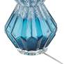 Possini Euro Darren 30 3/4" Modern Blue Art Glass Table Lamp