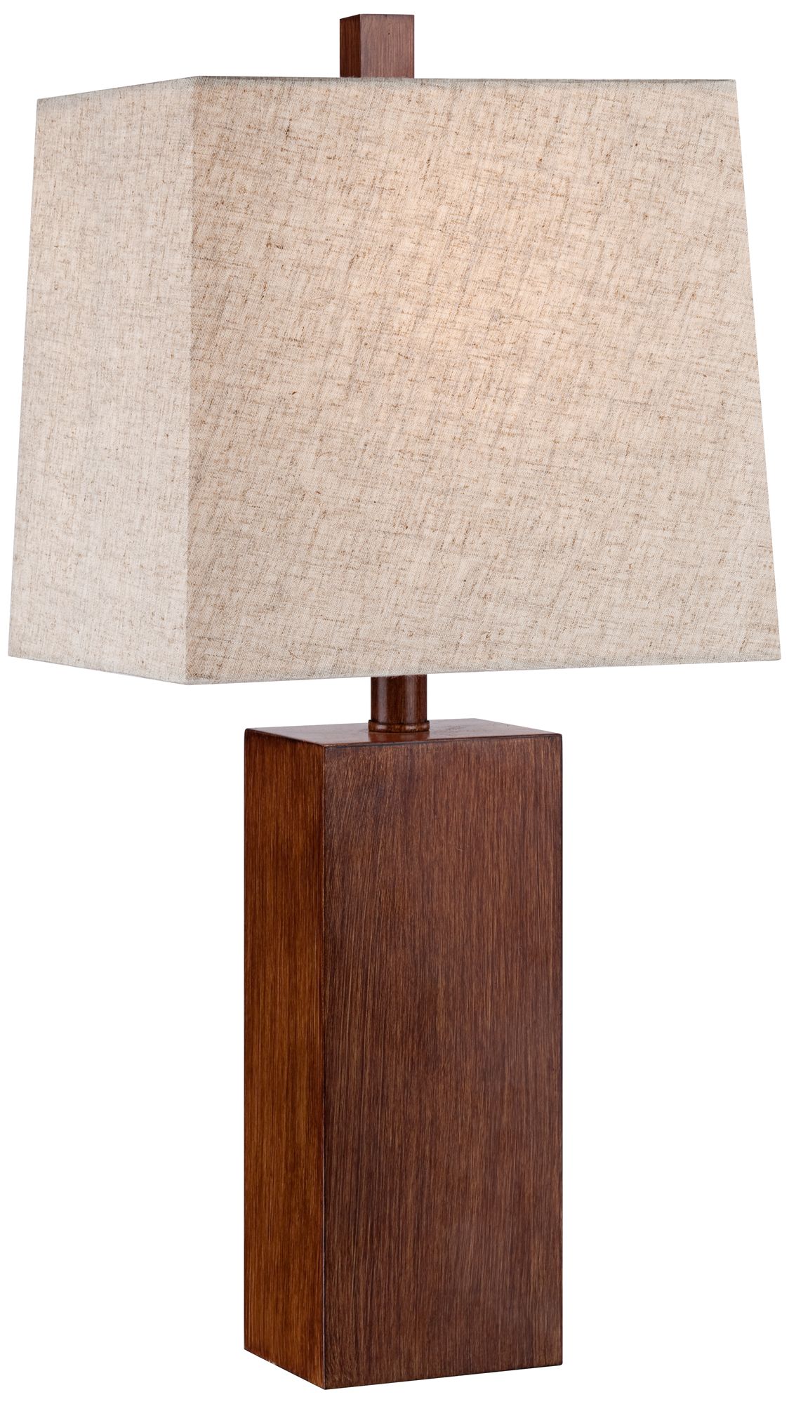 Image 3 Possini Euro Darryl 23" High Wood Finish Rectangular Table Lamp