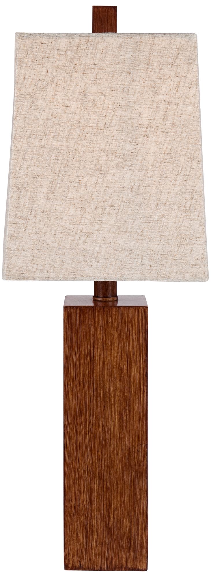 Image 6 Possini Euro Darryl 23" High Wood Finish Rectangular Table Lamp more views