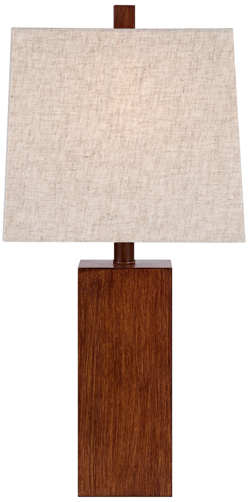 Image 7 Possini Euro Darryl 23" High Wood Finish Rectangular Table Lamp more views