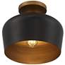 Possini Euro Davina 11 3/4" Wide Black and Gold Modern Ceiling Light
