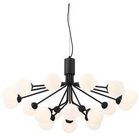 Image3 of Possini Euro Davina 34 1/2" Wide Black 18-Light LED Sputnik Chandelier